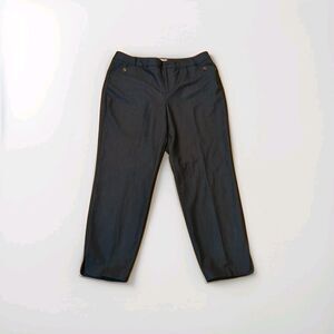 Adrienne Vittadini Studio Pants Womens 12 Navy Blue Career Work Business